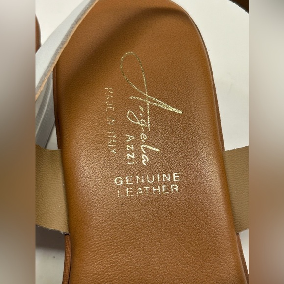 ANGELA AZZI Made in Italy White Strappy Leather Sandals!‎ Women’s Size 8 - Picture 5 of 14